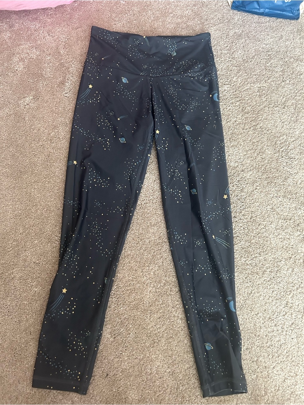 Victoria's Secret Black Cosmic Print Leggings